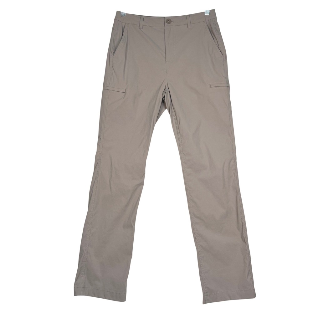 Eddie Bauer First Ascent Chino Pants Women 8 Taupe/Gray Stretch Pockets Gorpcore